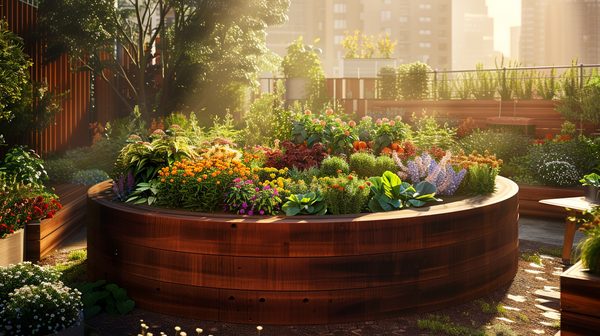 Maximize your space with a round raised garden bed